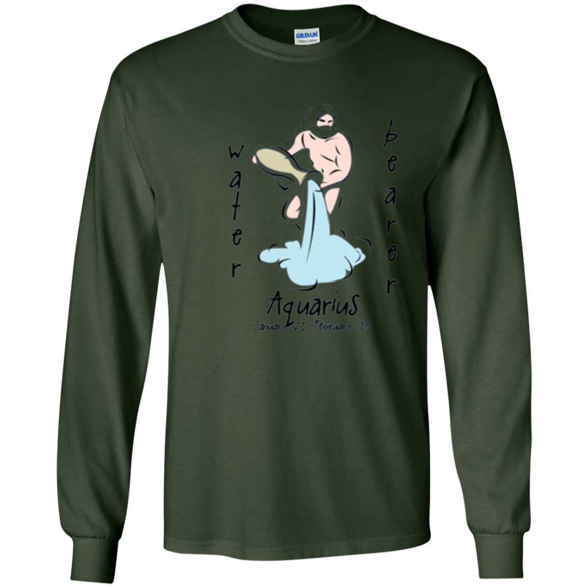 Astrology Aquarius Tshirt For The Water Bearer Sun Sign