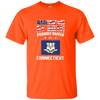 Image of American By Birth Proudly Raised In Connecticut Flag Shirt