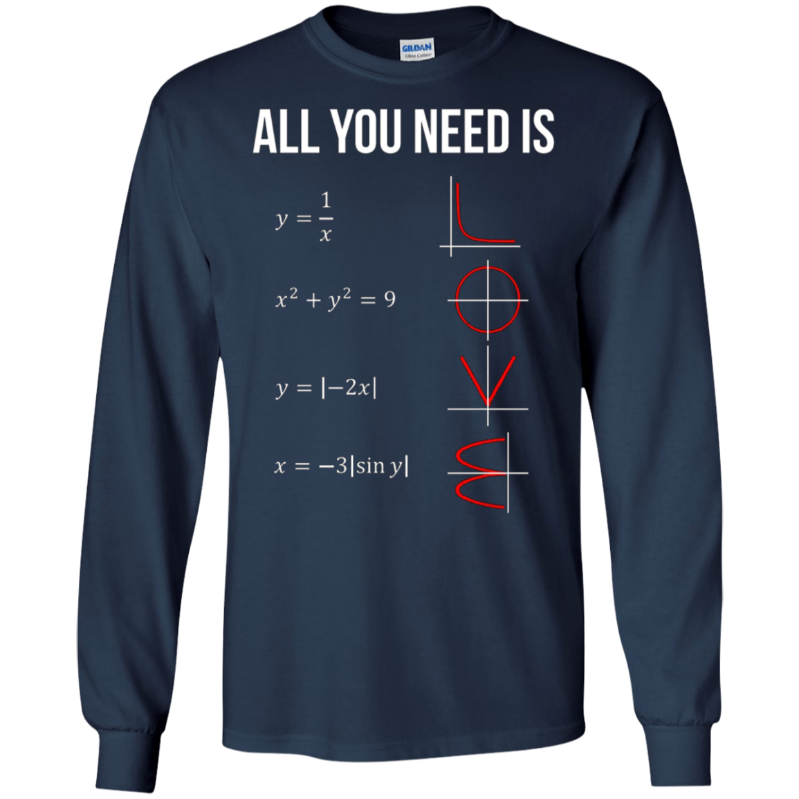 All You Need Is Love Math T-shirt