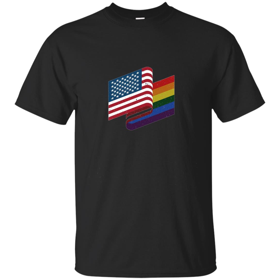 American Gay Flag Shirt, LGBT America Pride, 4th of July Tee