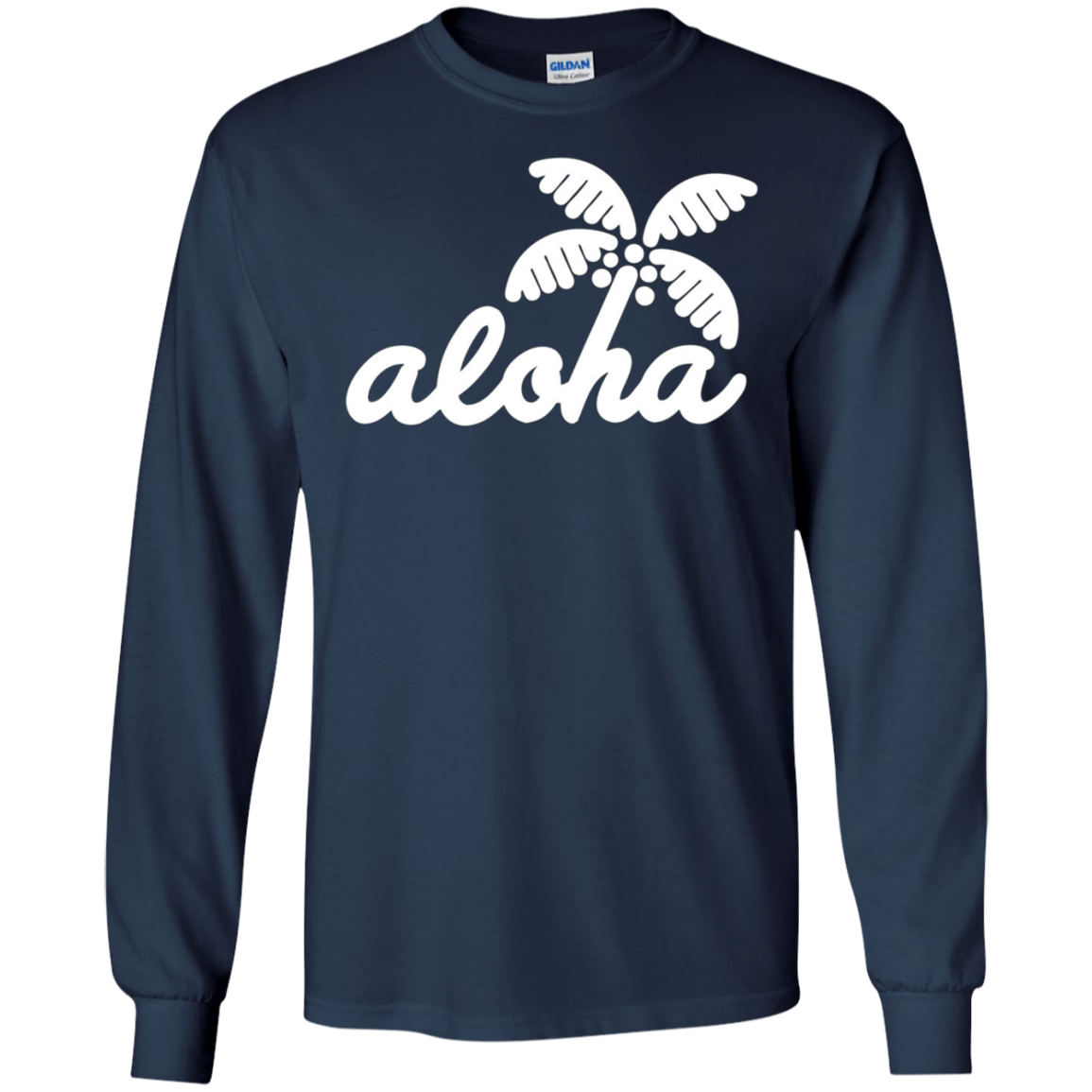 Aloha Palm Tree Simple Long Sleeve T-shirt