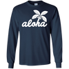 Image of Aloha Palm Tree Simple Long Sleeve T-shirt