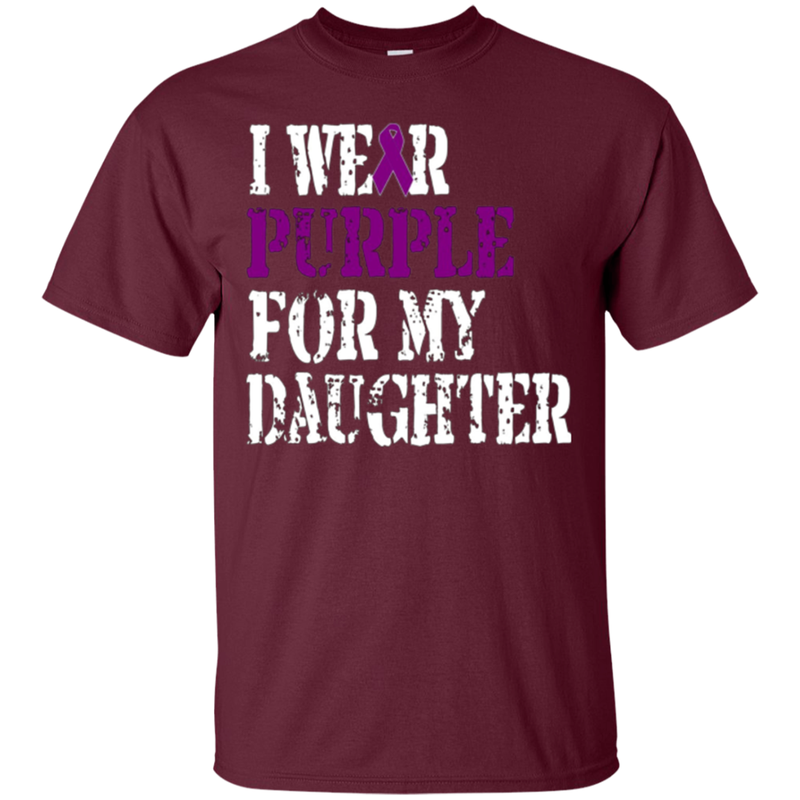 Alzheimer's Awareness T-shirt I Wear Purple For My Daughter