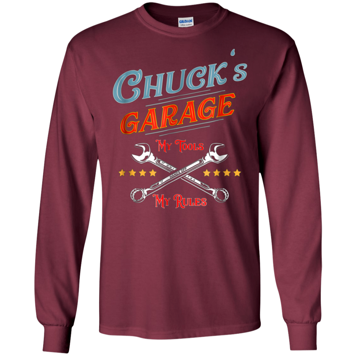 Chuck's Garage funny tee shirt