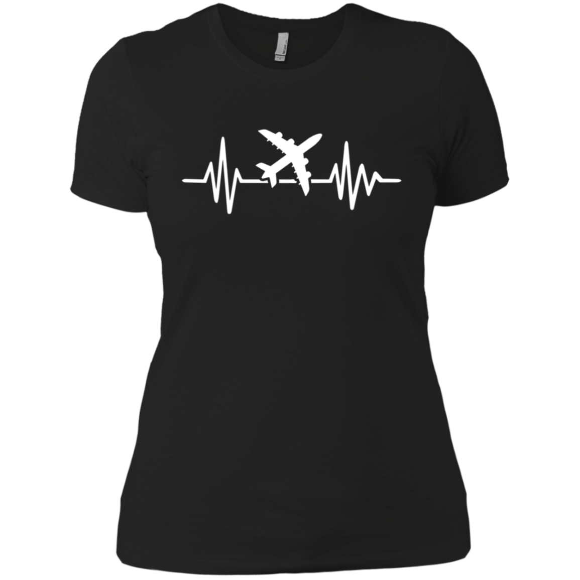 Airplane Shirt Funny Airplane Pilot Heartbeat Flying Tees