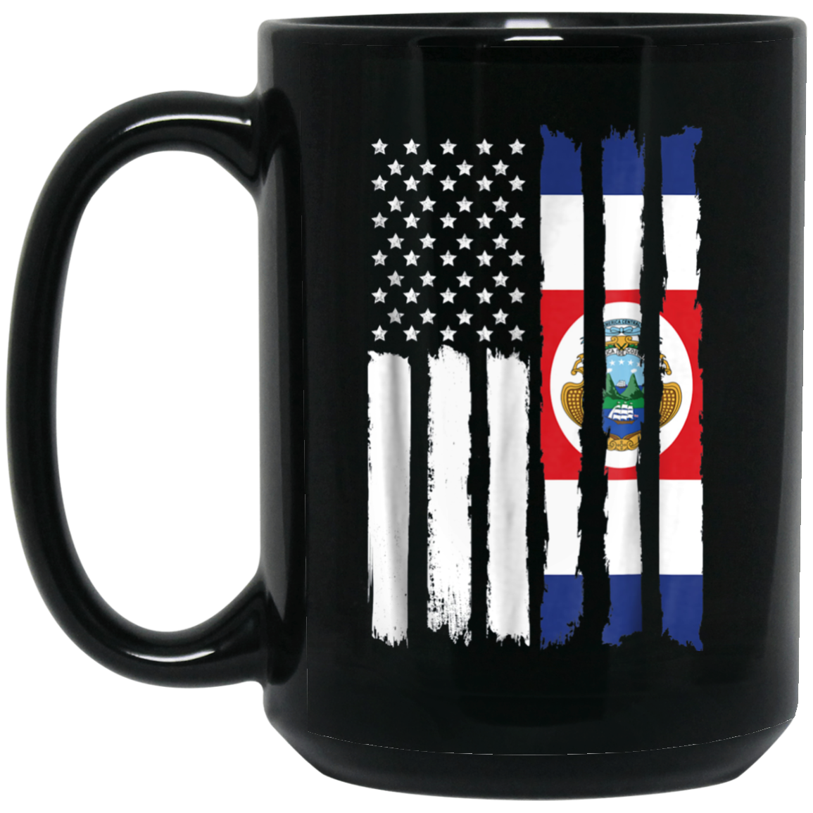 American Costa Rica Patriotic Flag T-shirt