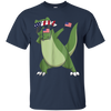 Image of American Pride T-Rex Dinosaur USA Dabbing Funny T Shirt