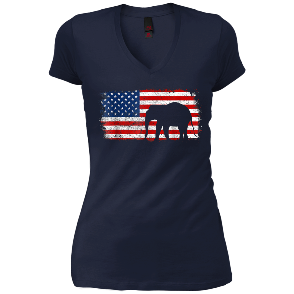 ASIAN ELEPHANT American Flag Vintage T-Shirt