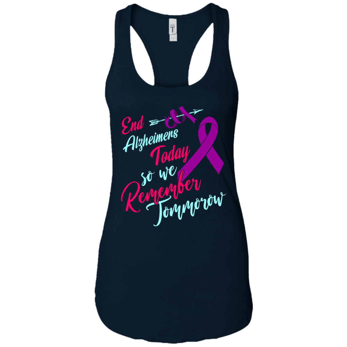 Alzheimer's Awareness T Shirts Purple Ribbon EndAlz Tees