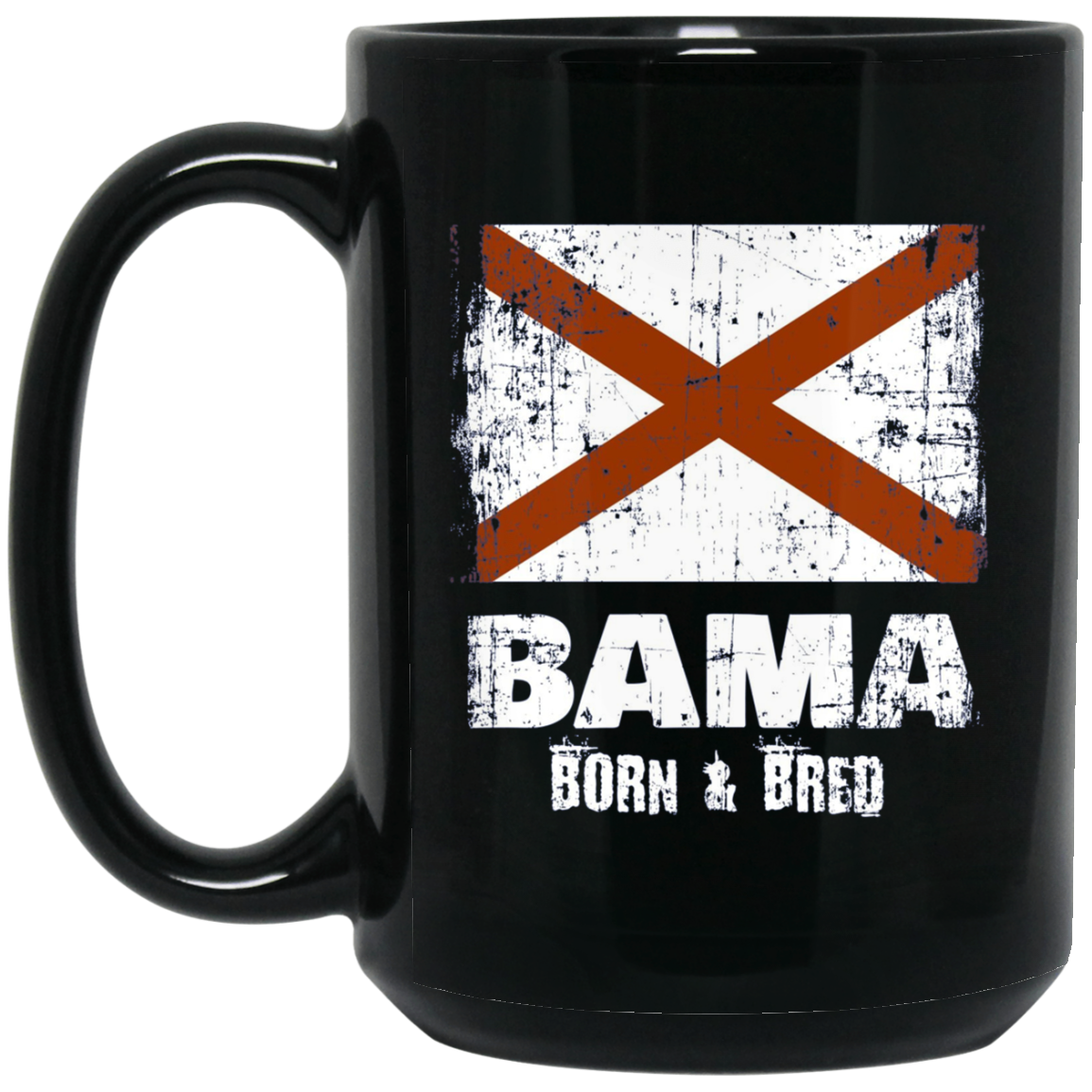 Alabama Shirt Vintage Design Bama Born Bred Gift Long Sleeve