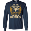 Image of All Men Are Created Equal The Best Are Born March 24th Tee