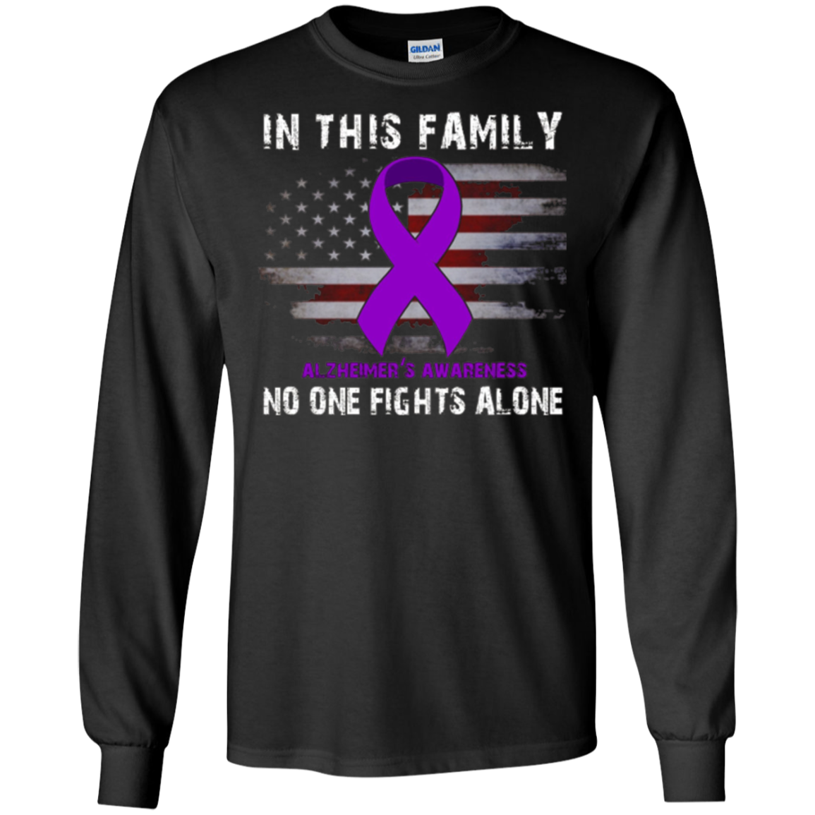 Alzheimer's Awareness Shirt - No One Fights Alone