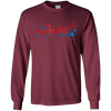 Image of La chemise de battement de cœur américaine le bleu rouge le quatre juillet équipe des étoiles