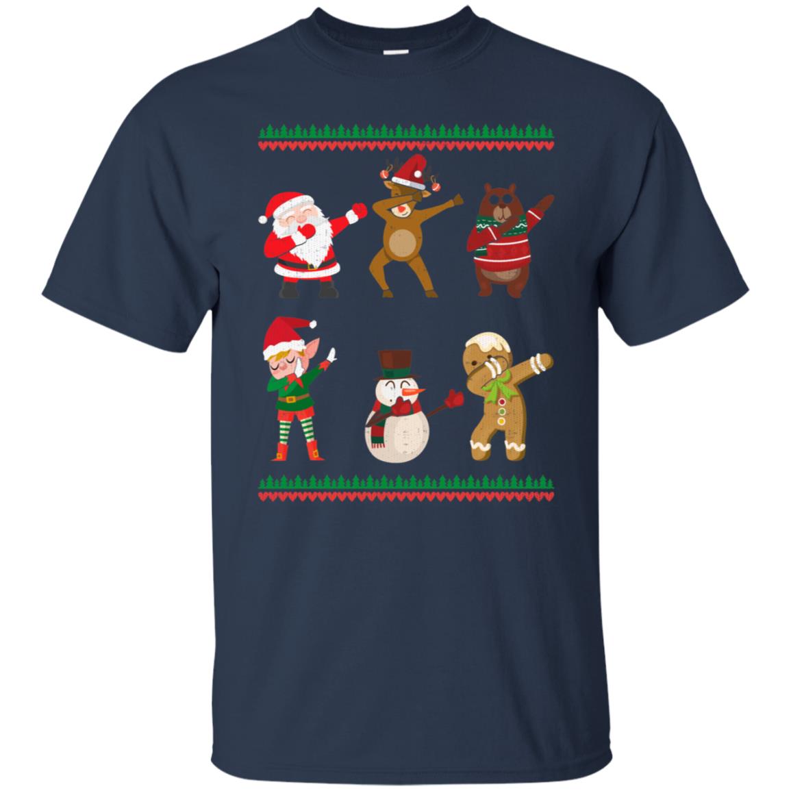 christmas Shirts dabbing santa and friends