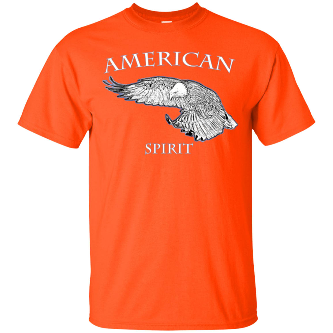 AMERICAN Spirit Bald Eagle Long Sleeve T-shirt B & W Art
