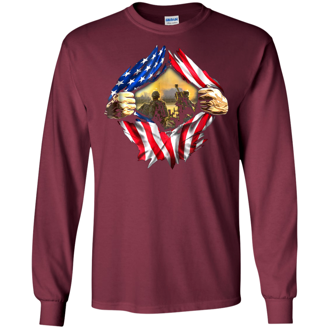Artilleryman US Flag Awesome T-shirt