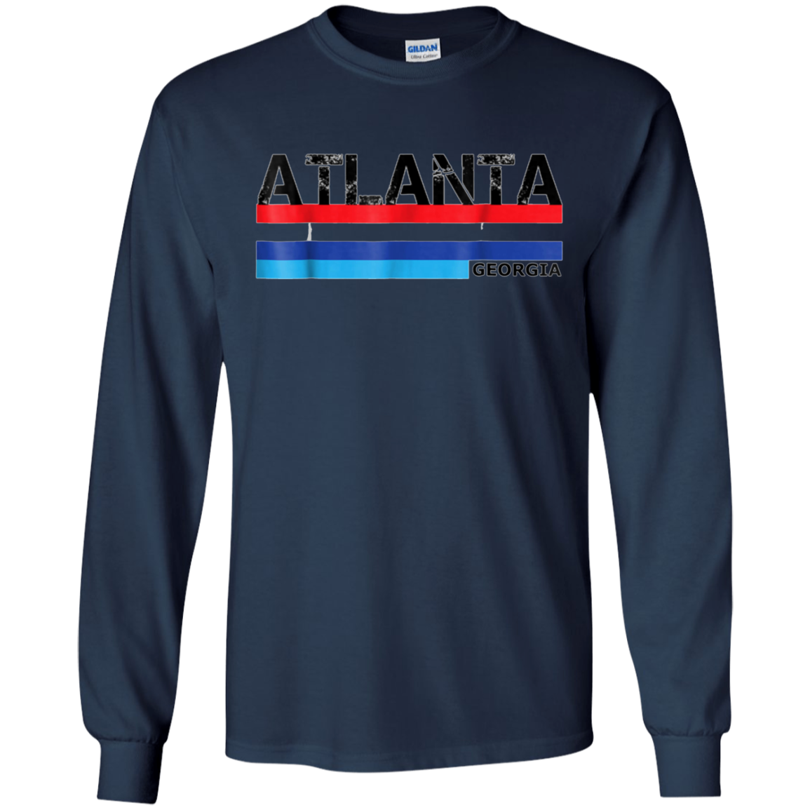 Atlanta, Georgia 1980s Vintage Style USA Colours T Shirt