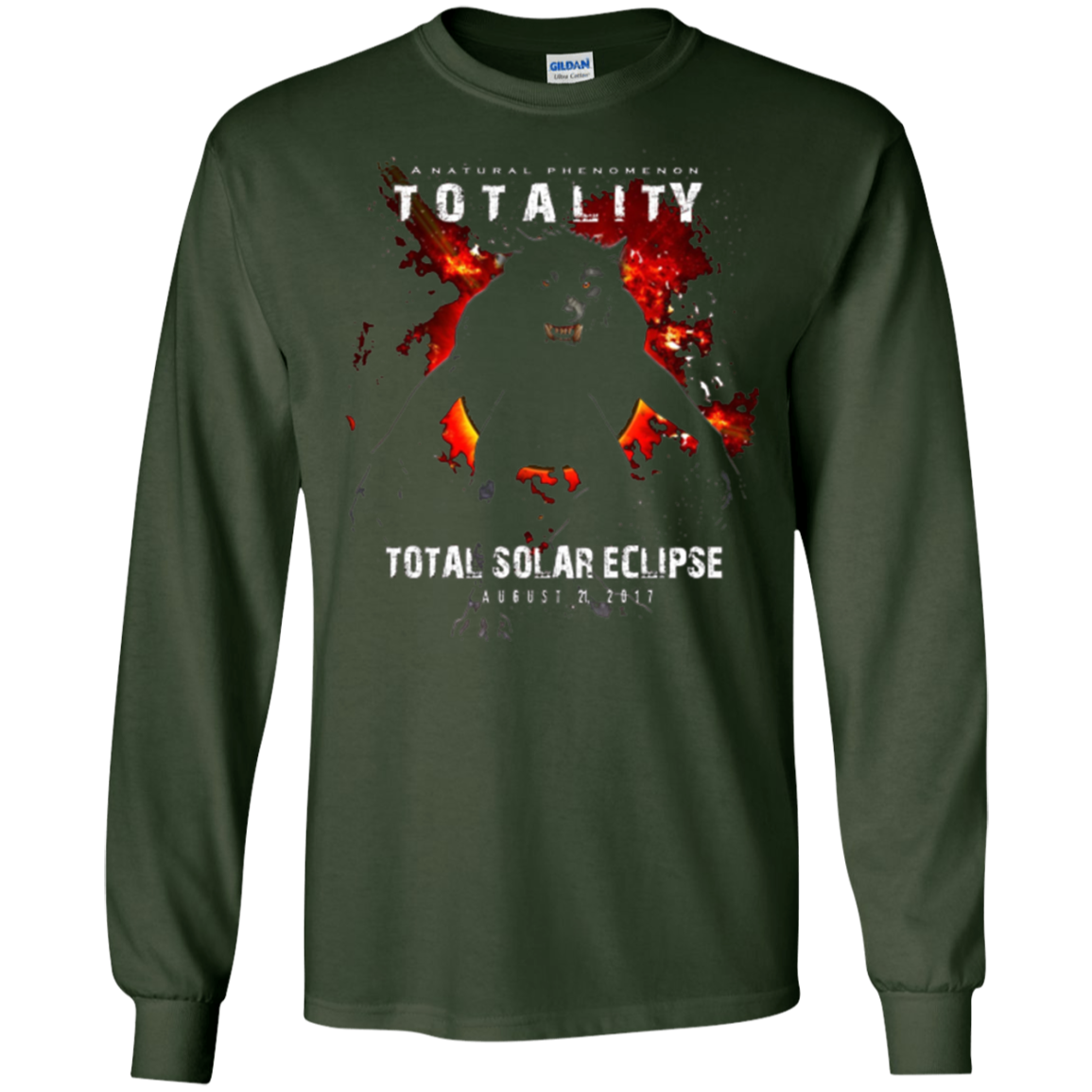 A solar-eclipse WEREWOLF Sun, Moon and Earth T Shirt