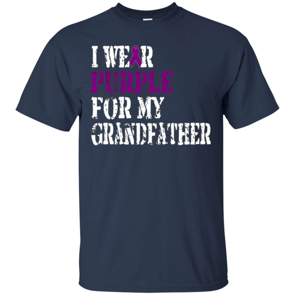 Alzheimer's Awareness Shirt I Wear Purple For My Grandfather