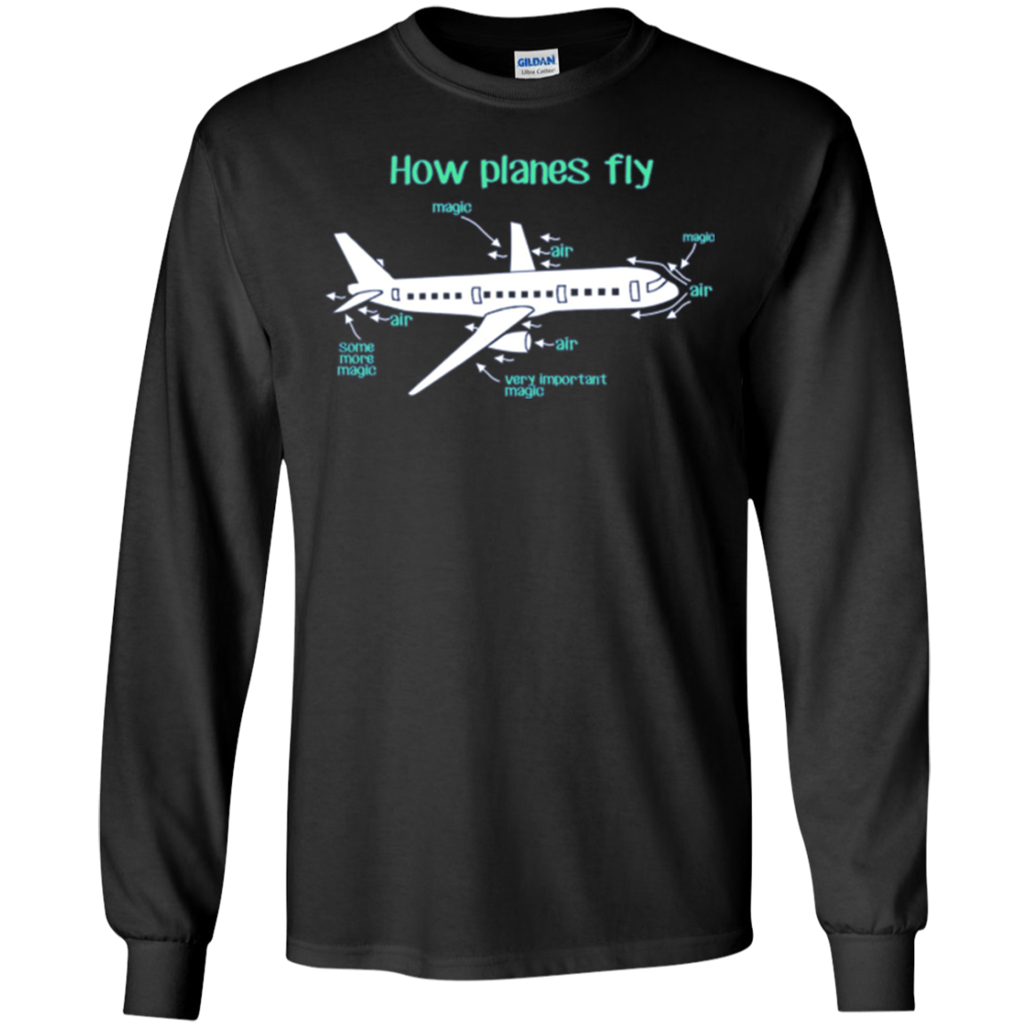 Ingénieur aérospatiale Long Sleeve Tee Shirt Comment les avions volent