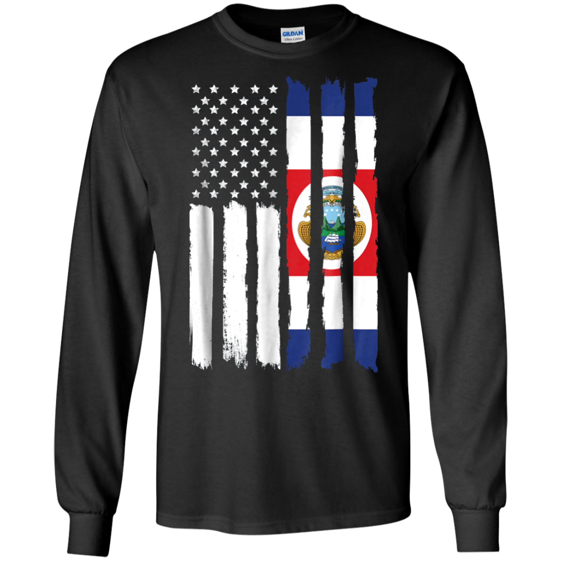 American Costa Rica Patriotic Flag T-shirt