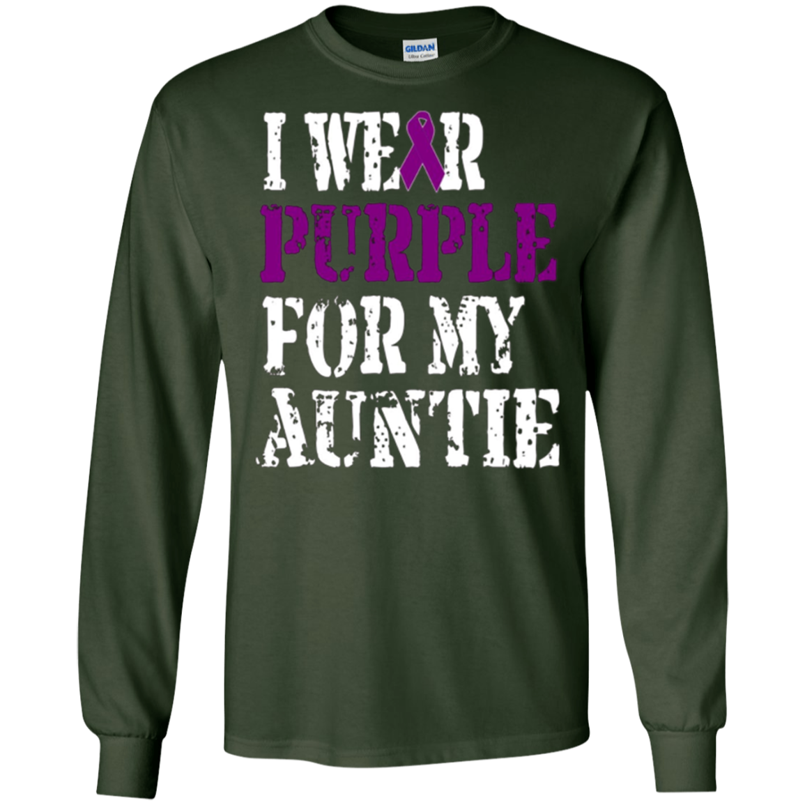 Alzheimer's Awareness T-shirt I Wear Purple For My Auntie