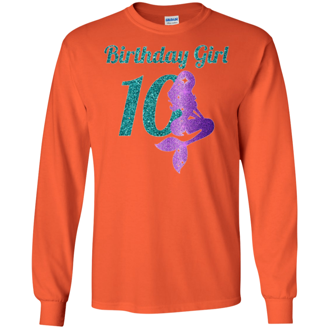10th Birthday Girl Of Mermaid T-shirt 10 Years Old Mermaid