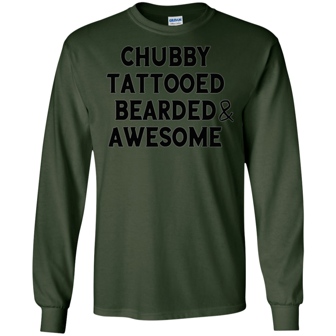 Chubby Tattooed Bearded & Awesome T-Shirt gift for men