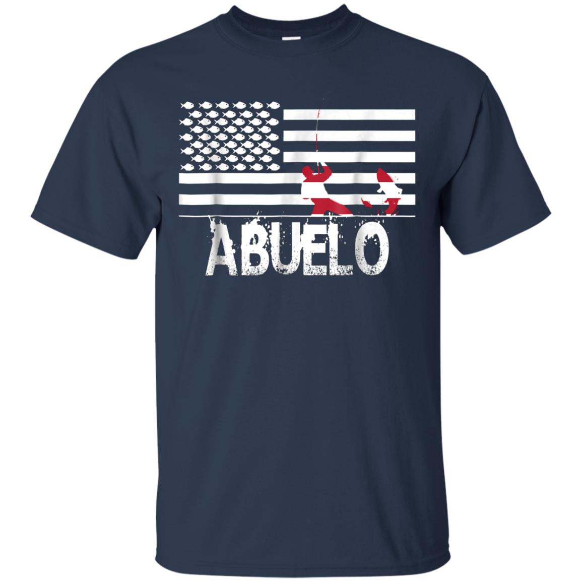 ABUELO Fishing Shirt with Patriotic Flag - Fishing Dad Gifts