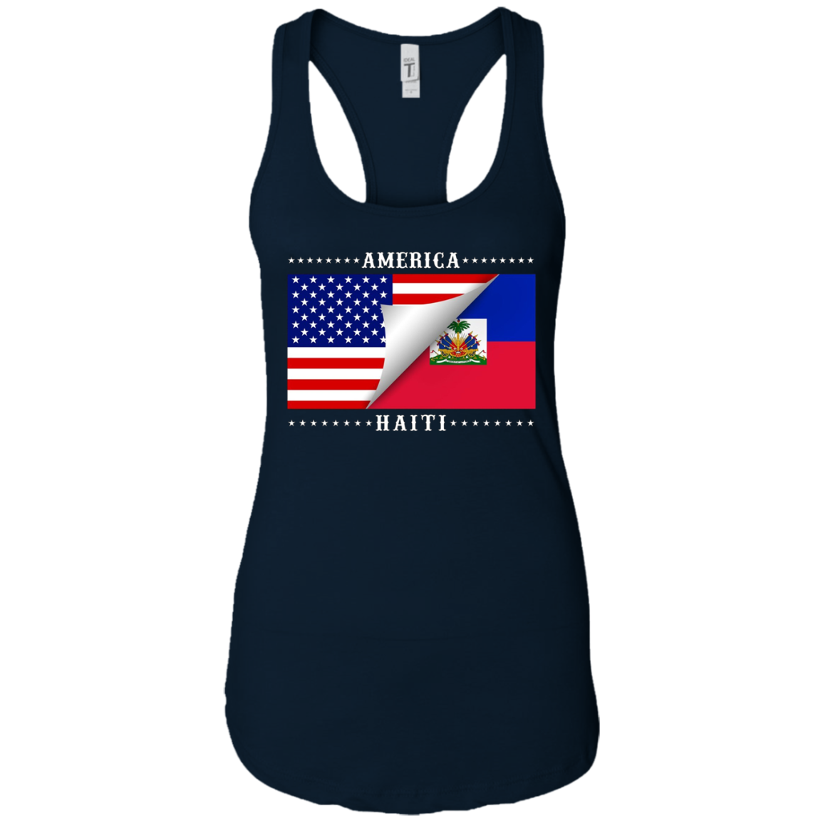 American Haitian Flag Stars T-Shirt Great Gift Tee
