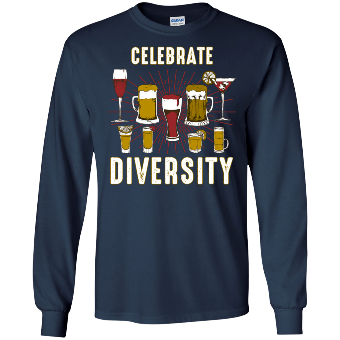 Alcohol Diversity Shirt Celebrate with Beer long sleeve