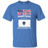 Image of American By Birth Proudly Raised In Massachusetts Flag Shirt