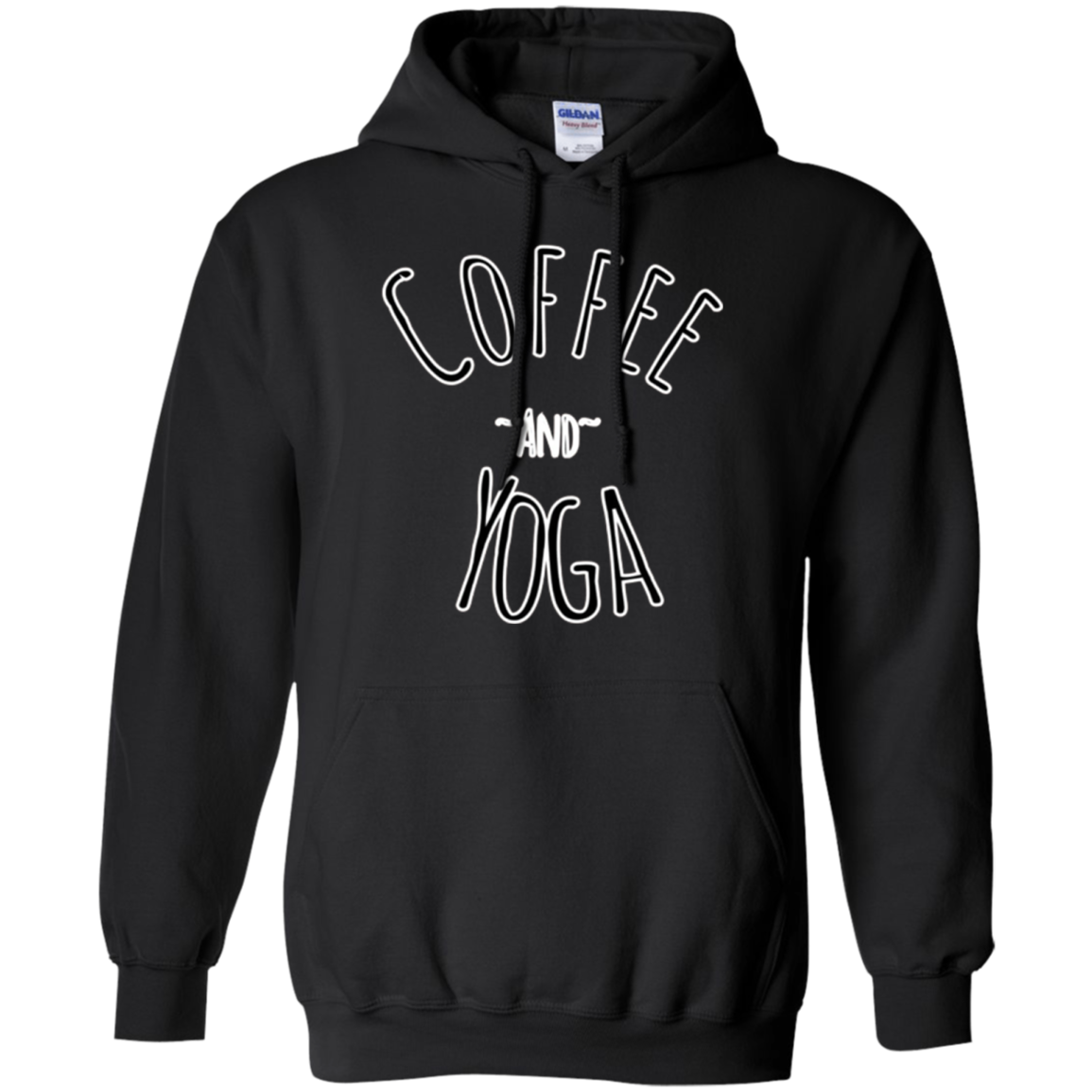"Coffee and Yoga" Black And White Tee