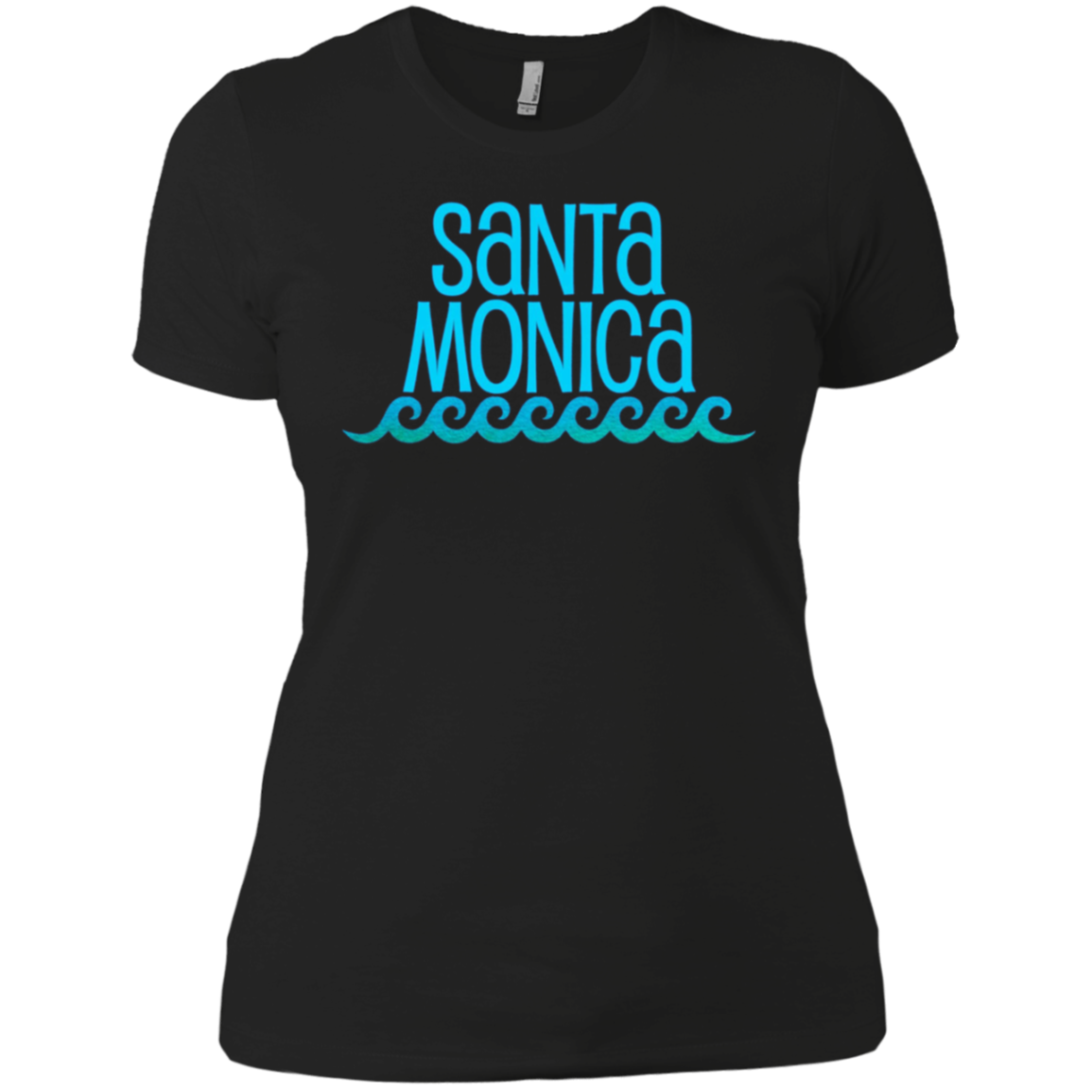 Santa Monica Beach Long Sleeve T-Shirt Waves Surf Tee Shirt