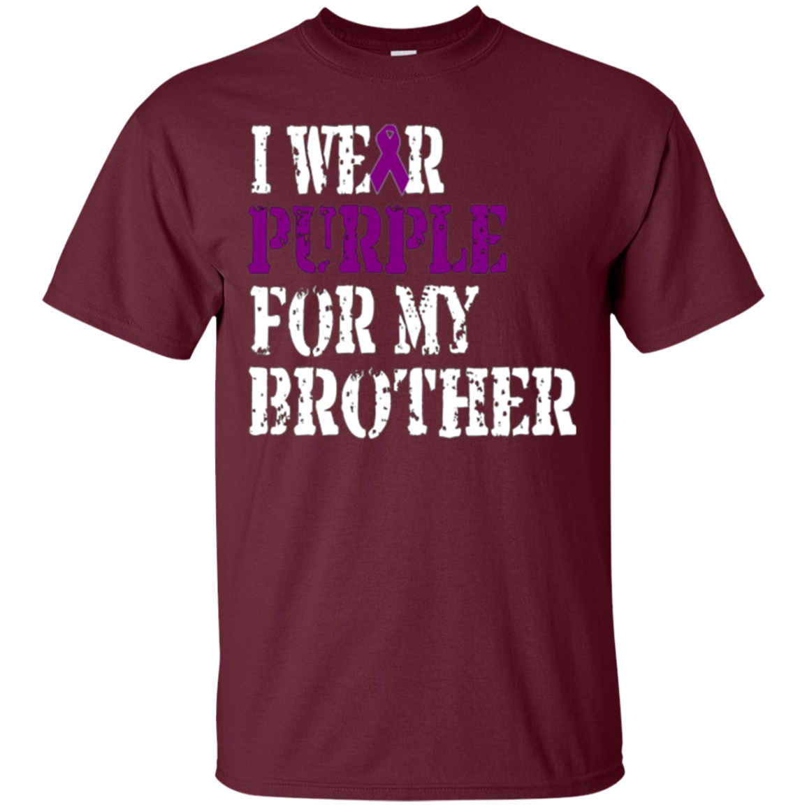 Alzheimer's Awareness T-shirt I Wear Purple For My Brother
