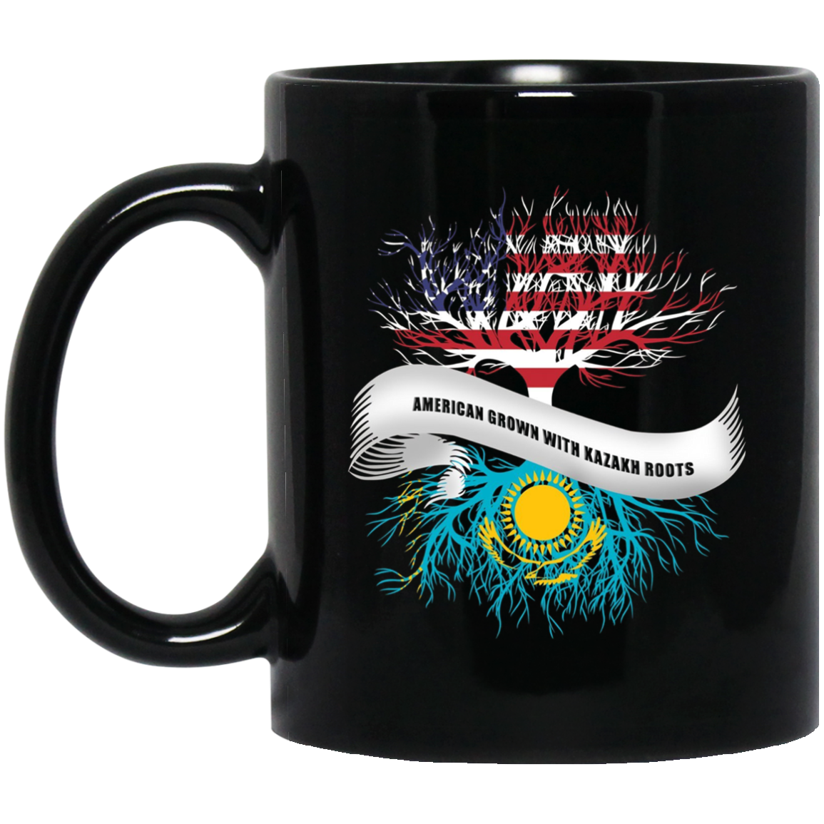 American Grown with Kazakh Roots T-Shirt Kazakhstan Tee