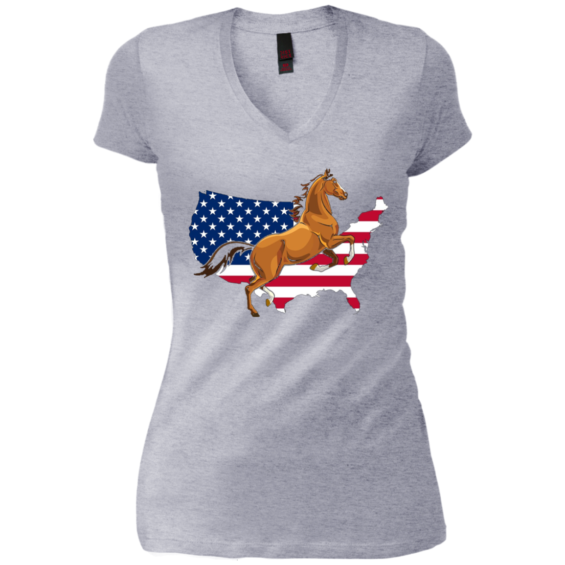 America Map Horse USA Flag Happy 4th Of July Shirt