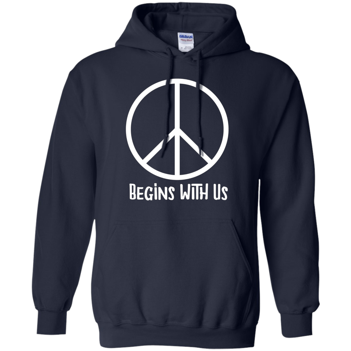 AM Peace Sign Shirts: Peace Begins With Us Symbol T-Shirt