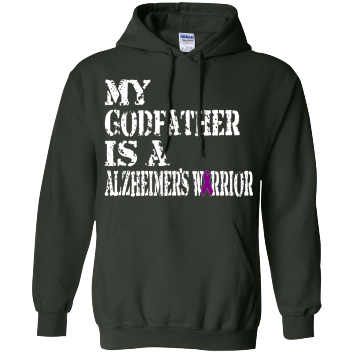 Alzheimer's Awareness Shirt For Godfathers Purple Ribbon Tee