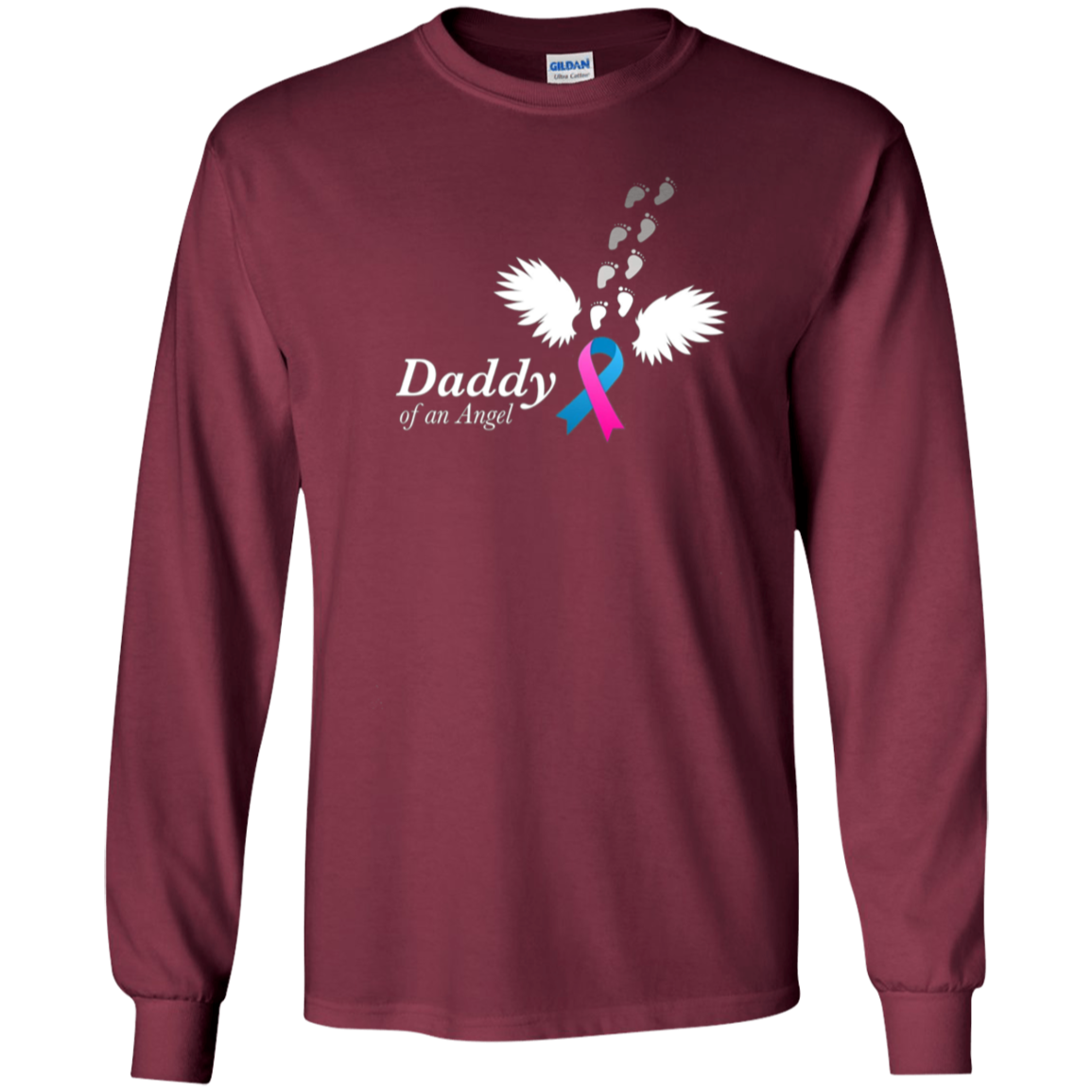 Angel Daddy T-Shirt. Miscarriage Awareness Infant Loss Tee