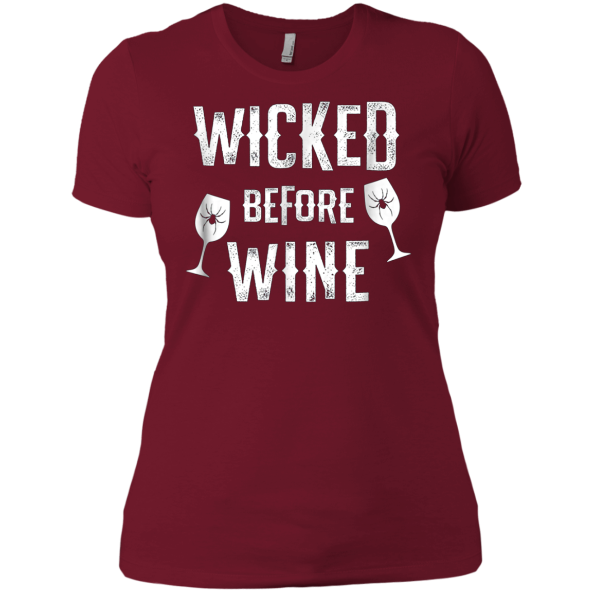 Funny Halloween Wine Shirt Wicked Before Wine T-Shirt