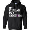 Image of Alzheimer's Awareness T Shirt For Husbands Purple Ribbon Tee