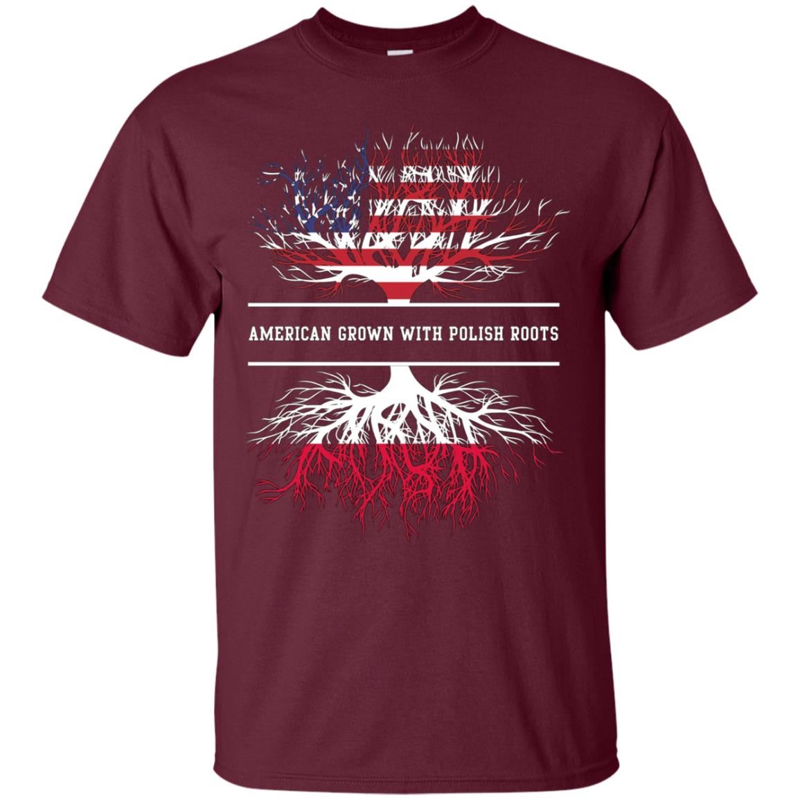 American Grown With Polish Roots T-Shirt Poland Tee