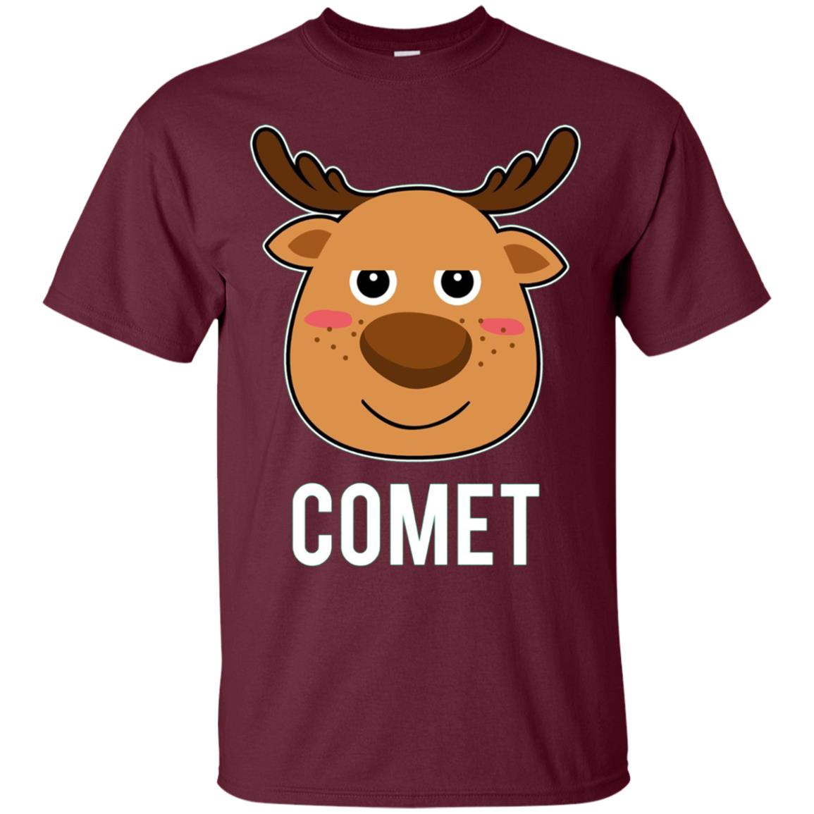 Santa Reindeer Comet T-Shirt Christmas Group Costume Tee