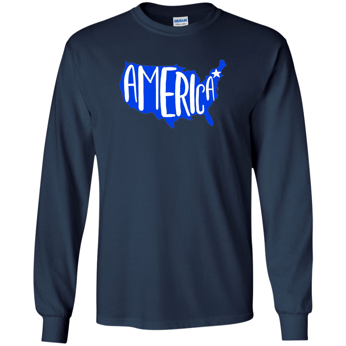 America USA Flag 4th of July Independence Day Long Sleeve
