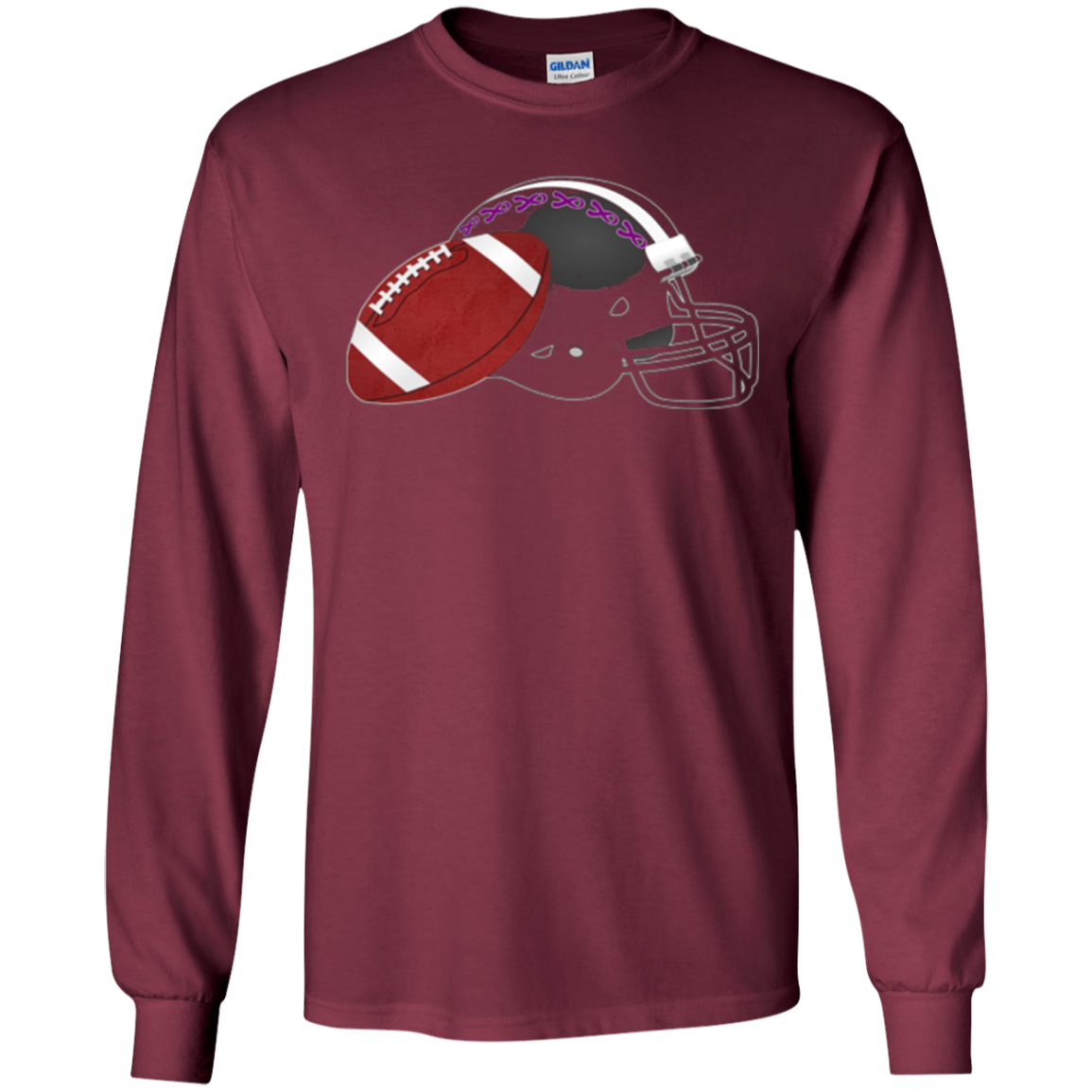 Alzheimer Awareness Purple Ribbon Shirt For Football Fans