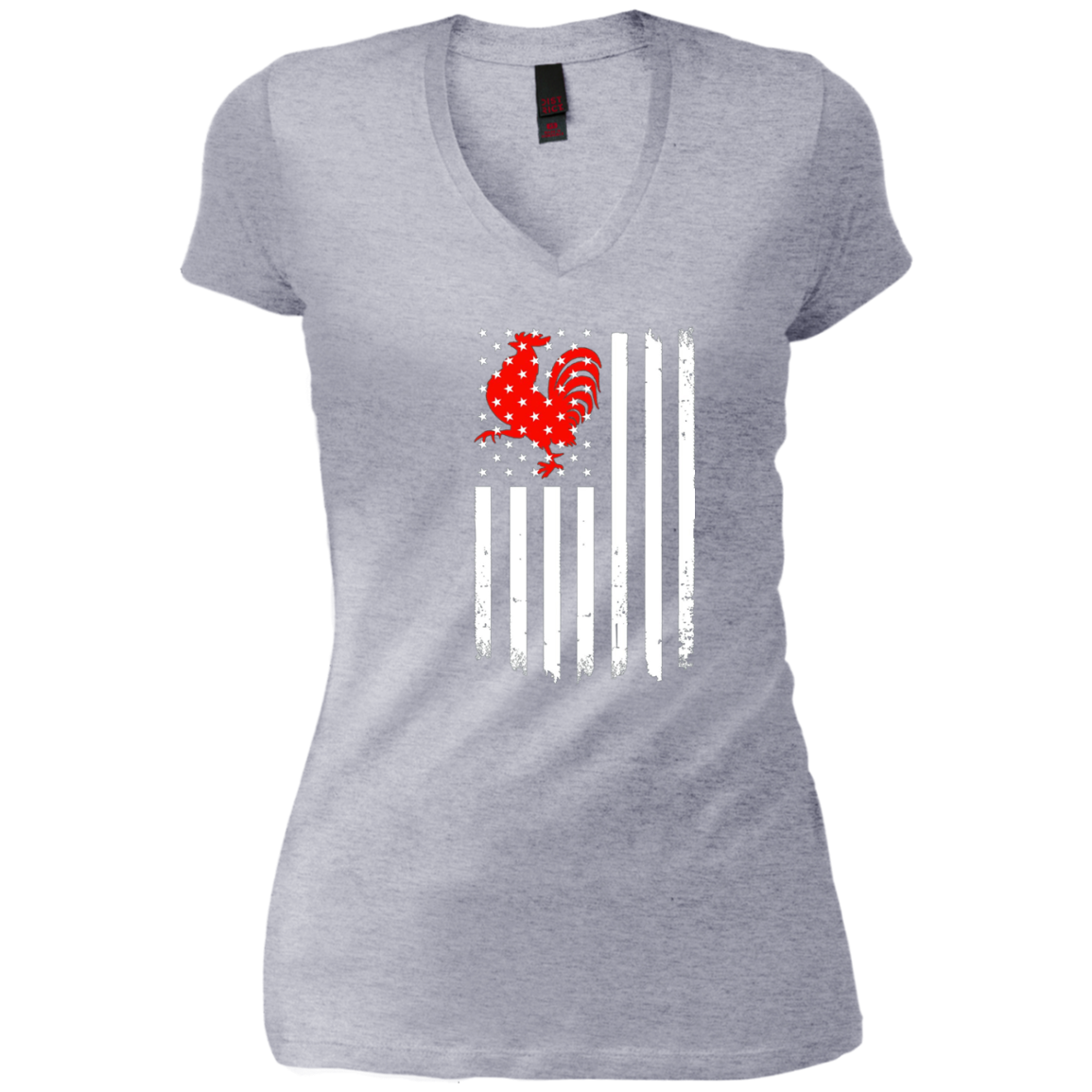 American US Flag Rooster Chicken T Shirt-Funny Patriotic Tee