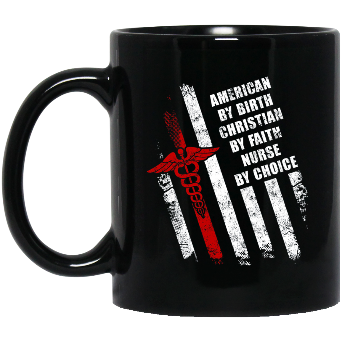 American By Birth Christian By Faith Nurse T-shirt