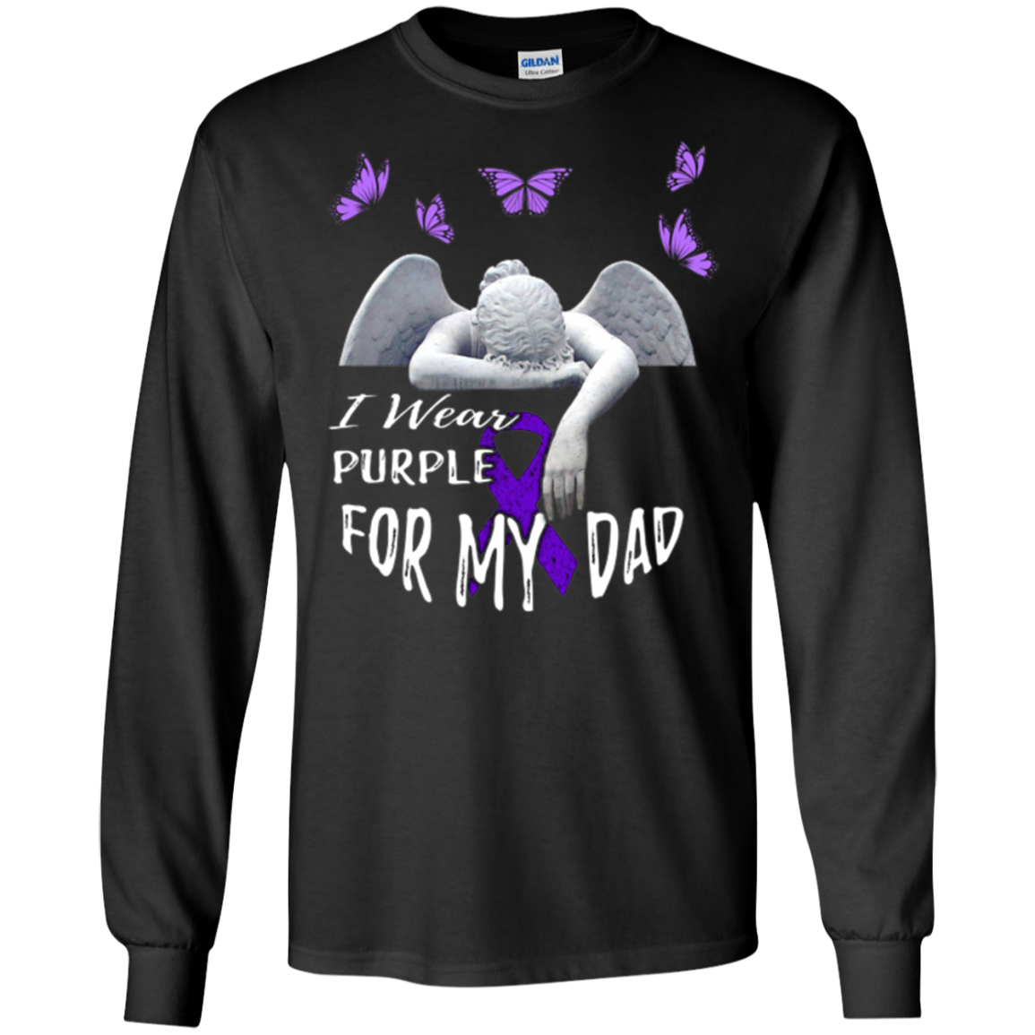 Alzheimer Awareness T-Shirt I Wear Purple for my Dad Tee