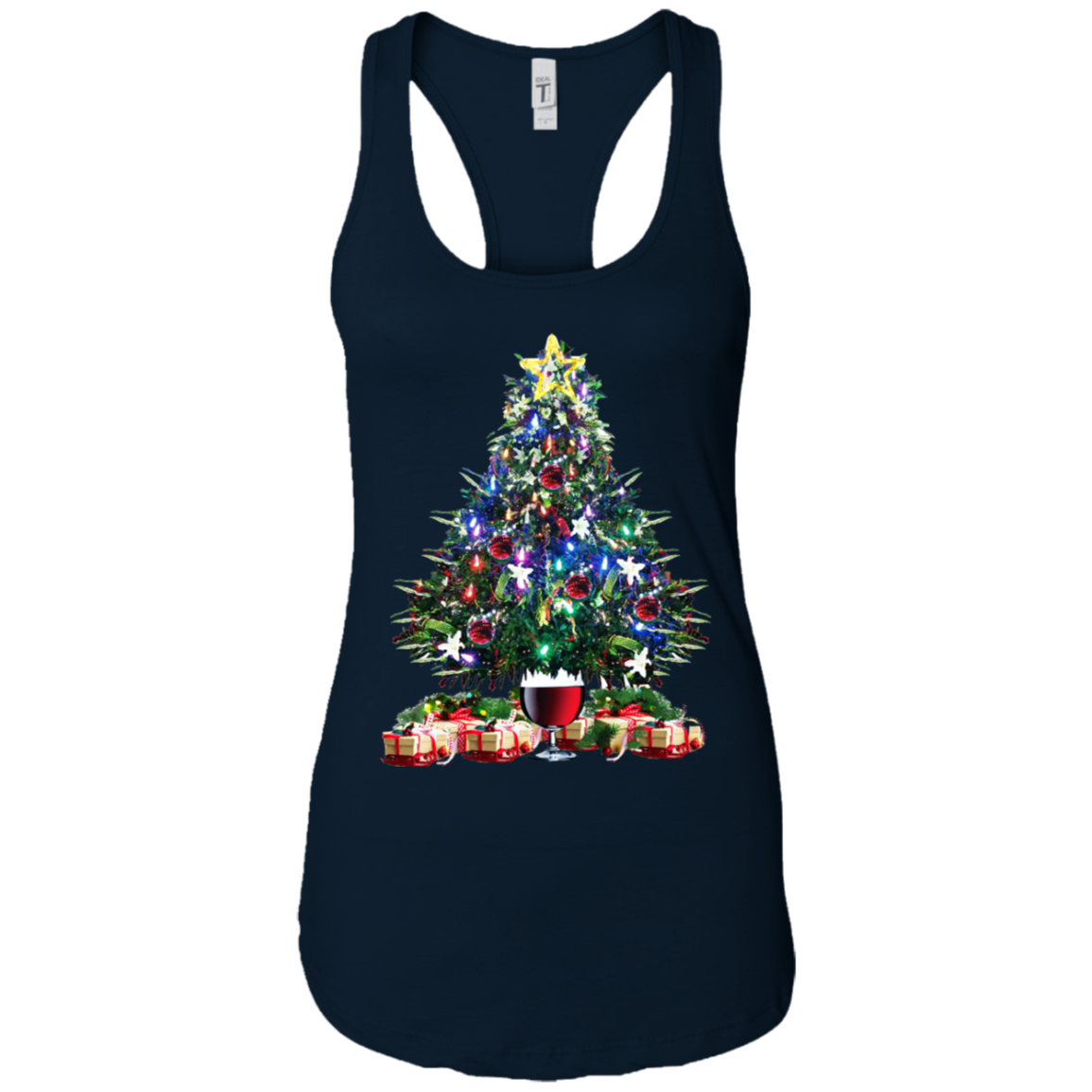 Christmas Tree Wine Glass - Merry Xmas Shirt Tee